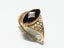Art Deco Hallmarked 10ct Yellow Gold Ring set with Black Onyx & Diamond Carousel 2