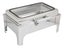 Food Warmer Chafing Dish with Soft Close Clear Glass Lid - 1/1GN Size S/S Carousel 1