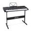 Alpha 61 Keys Electronic Piano Keyboard Digital Electric w/ Stand Lighted Black Carousel 1
