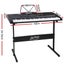Alpha 61 Keys Electronic Piano Keyboard Digital Electric w/ Stand Lighted Black Carousel 2