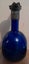 COBALT BLUE GLASS BODY WINE PITCHER C 1863-83 . PEWTER TOP. Carousel 4