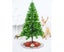 35 Inch Christmas Tree Skirt Xmas Party Tree Mat with Santa Claus Deer Christ Carousel 2
