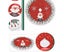 35 Inch Christmas Tree Skirt Xmas Party Tree Mat with Santa Claus Deer Christ Carousel 3