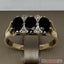 9ct Yellow Gold Sapphire & Diamond London Bridge Ring ~ $1,700! Carousel 1