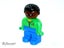 ®™DUPLO TRAIN - Figure Male, Green Jacket, Black Hair, Brown Head ~Retired 2002~ Carousel 1