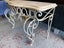 Quality Coated Wrought Iron French Style Stone Top Console Table Carousel 7
