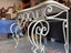 Quality Coated Wrought Iron French Style Stone Top Console Table Carousel 11