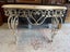 Quality Coated Wrought Iron French Style Stone Top Console Table Carousel 8