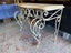 Quality Coated Wrought Iron French Style Stone Top Console Table Carousel 19