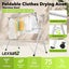 Foldable Clothes Rack Garment Laundry Drying Airer with Wheels Carousel 2