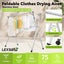 Foldable Clothes Rack Garment Laundry Drying Airer with Wheels Carousel 3