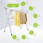 Foldable Clothes Rack Garment Laundry Drying Airer with Wheels Carousel 10