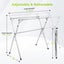 Foldable Clothes Rack Garment Laundry Drying Airer with Wheels Carousel 11