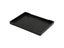 24.5cm Rectangular Drinks Tray with Raised Edge - Black Carousel 1