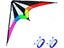 NEW Arrive 48 Inch Rainbow Professional Dual Line Stunt Kite With Handle And Carousel 3