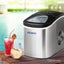 Devanti 2.4L Stainless Steel Portable Ice Cube Maker Carousel 8
