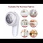 USB Rechargeable Fabric Shaver with 6 Blades Stainless Steel, White Carousel 6