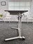 Adjustable Height Computer Desk – White with Rear Wheels – Good Condition Carousel 3