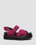 Dr. Martens Voss II Sandal - Fuchsia Pink Greasy Suede Carousel 6