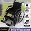 24In Self Propelled Foldable Steel Wheelchair - Black Carousel 1