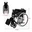 24In Self Propelled Foldable Steel Wheelchair - Black Carousel 4