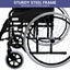 24In Self Propelled Foldable Steel Wheelchair - Black Carousel 6