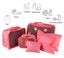 6PCS Travel Storage Bags Rose Red Carousel 2