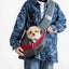 Large Pet Sling Shoulder Bag – Dog & Cat Carrier – Red / Blue Carousel 3