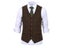 Men's Army Green Vest Plaid Soft Wool Brown Jacket Casual Gentleman Tweed Carousel 1