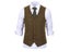 Men's Army Green Vest Plaid Soft Wool Brown Jacket Casual Gentleman Tweed Carousel 6