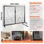 990X802Mm Fireplace Screen 2-Panel Iron Mesh Spark Guard Vintage Black Carousel 2