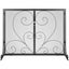 990X802Mm Fireplace Screen 2-Panel Iron Mesh Spark Guard Vintage Black Carousel 11