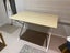 Modern Desk 100cm Length Light Oak Wood Look White Carousel 1