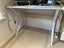 Modern Desk 100cm Length Light Oak Wood Look White Carousel 6