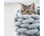 Cat Bed Basket Nest Hand Knitted Pet Sleeping Bag Thick Wool Round Donut Pet Carousel 3