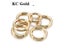 5pcs Spring Clasp Keychain Ring KC Gold Color Openable Round Carabiner Hook Carousel 1