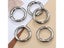 5pcs Spring Clasp Keychain Ring KC Gold Color Openable Round Carabiner Hook Carousel 5