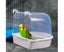 Pet Bird Parrot Transparent Bathing Tub Bathtub Shower Box Hanging Cage Decor Carousel 4