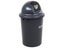 60L Round Rubbish Bin with Self-Closing Push Door Carousel 2