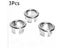 3pcs Sink Round Ring Overflow Spare Cover Plastic Silver Plated Tidy Trim Carousel 4