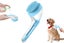 2 In 1 Dog Bath Brush With Shampoo Dispenser Dog Shampoo Brush Bubble Maker-Blue Carousel 3
