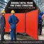 Welding Screen With Frame 3 Panel 6' X 8' Welding Curtain Screen 12 Wheels Carousel 5