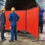 Welding Screen With Frame 3 Panel 6' X 8' Welding Curtain Screen 12 Wheels Carousel 8