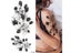Tattoo Sticker For Women Flower Rose Peony Black Temporary Sleeve Tattoo Carousel 1