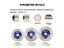 SHDIATOOL 1pc 105/115/125mm Diamond Cutting Grinding Disc Double Side Hex Carousel 7