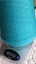 1 kg of synthetic (not wool) laceweight 2-ply yarn - teal - clean and fresh Carousel 1