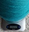 1 kg of synthetic (not wool) laceweight 2-ply yarn - teal - clean and fresh Carousel 6