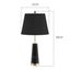 SOGA 4X 68cm Black Marble Bedside Desk Table Lamp Living Room Shade with Cone... Carousel 2