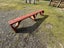 Painted Long Wooden Bench Seat Carousel 6