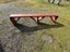 Painted Long Wooden Bench Seat Carousel 7